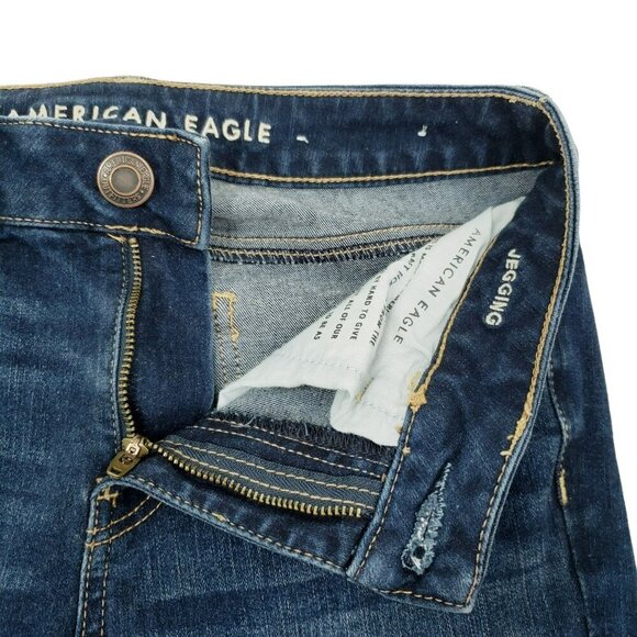 American Eagle AEO Jeans 360 Ne(X)t Level Jegging Women's Size 2 Dark Wash Blue - Picture 6 of 9